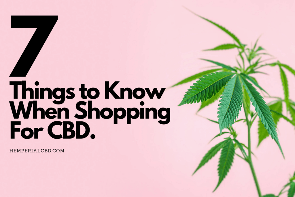 Seven Things to Know When Shopping For CBD